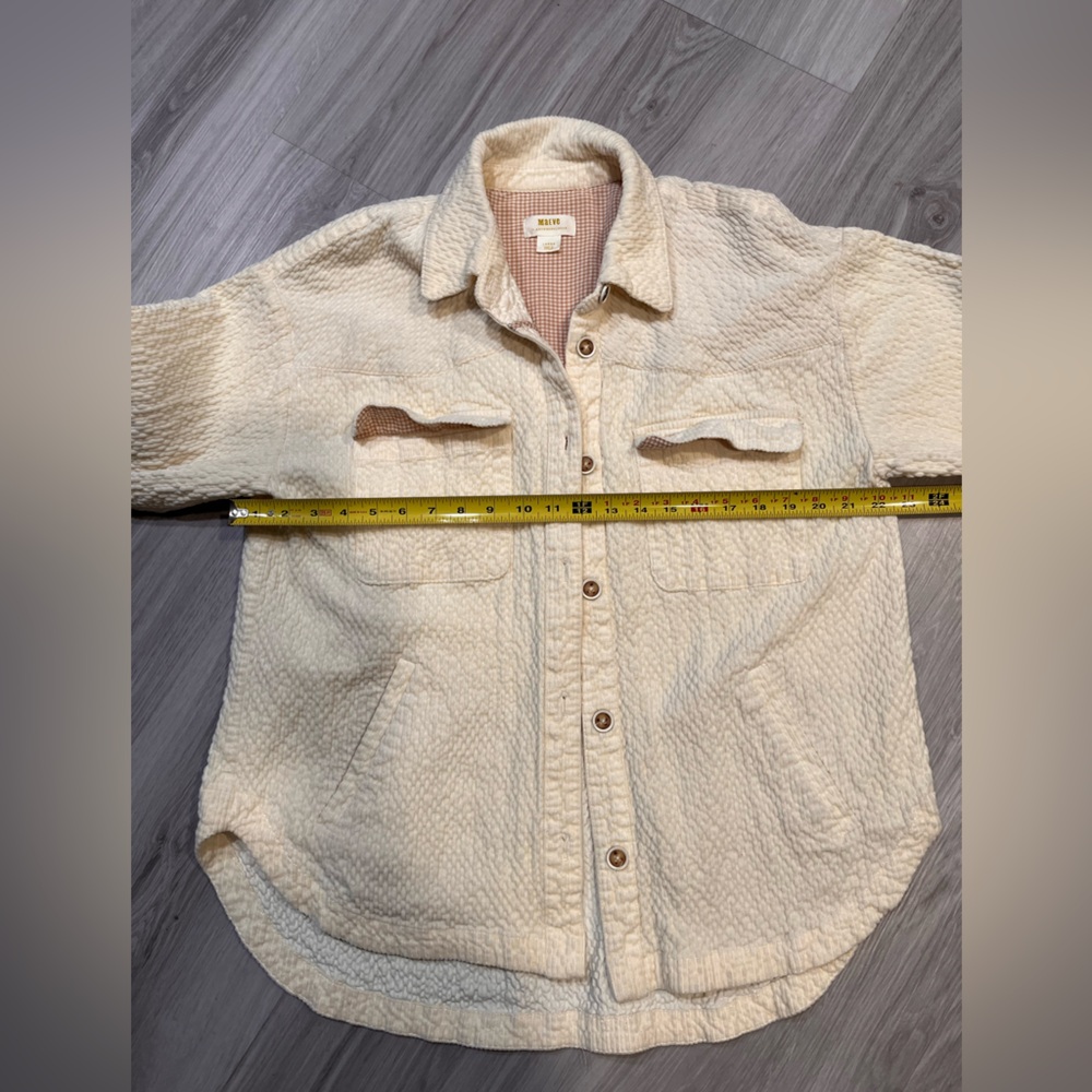 NWOT ANTHROPOLOGIE Cream Button-Up Women's Jacket - Picture 9 of 14